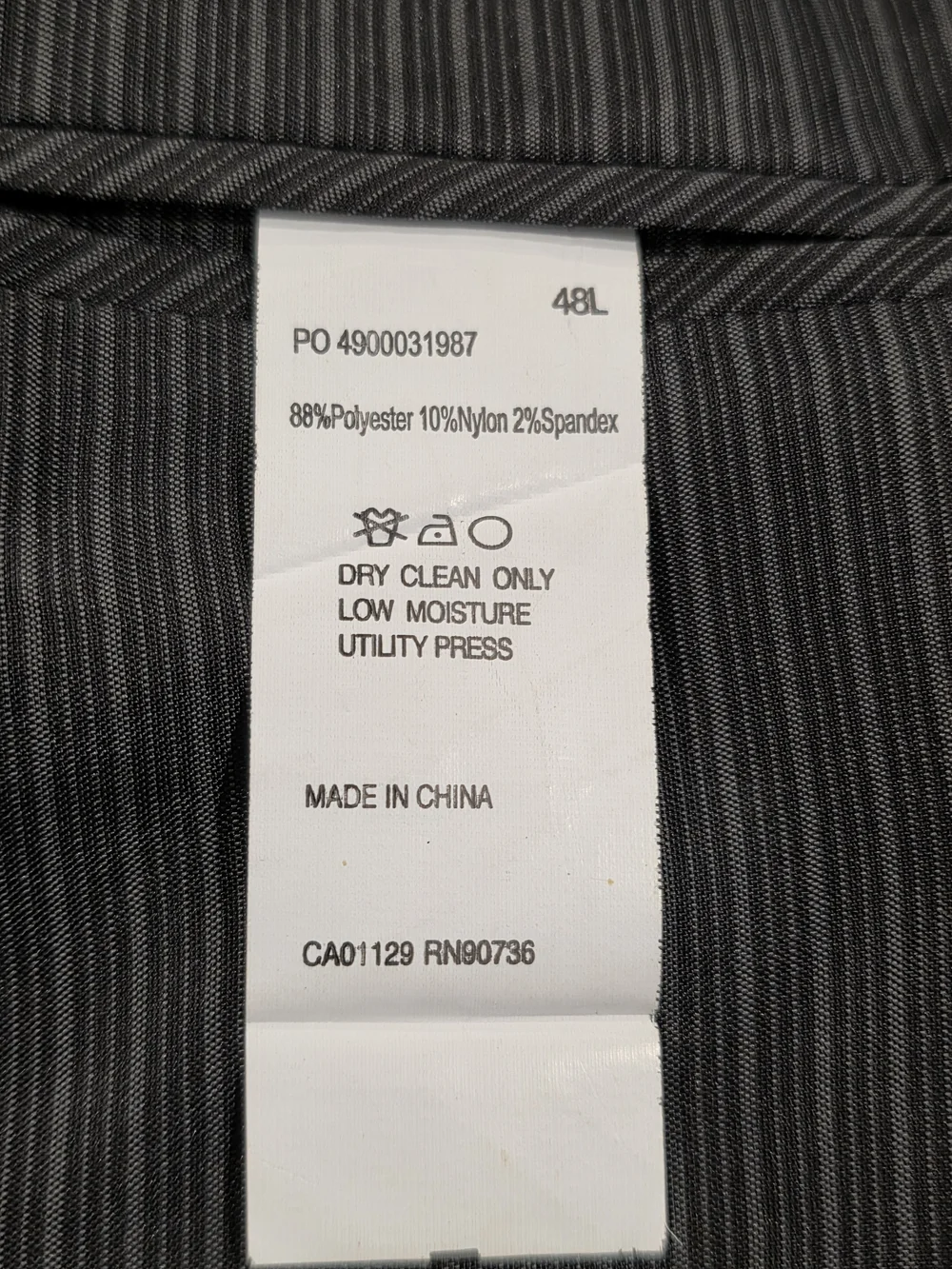 48L Men's Calvin Klein Gray Corduroy Blazer 2 Button Sport Coat